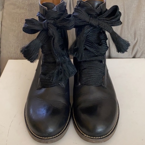 Chloe Harper Leather Lace up Boots 20mm - 39.5 - Picture 13 of 14